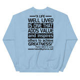 S.W.A.T.E.E.N.S. Sweatshirt with Inspirational Quote on the Back