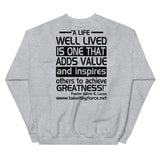 S.W.A.T.E.E.N.S. Sweatshirt with Inspirational Quote on the Back