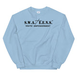 S.W.A.T.E.E.N.S. Sweatshirt with Inspirational Quote on the Back