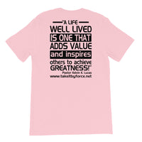 S.W.A.T.E.E.N.S. Short-Sleeve Unisex T-Shirt with Inspirational Quote on the Back