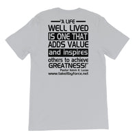 S.W.A.T.E.E.N.S. Short-Sleeve Unisex T-Shirt with Inspirational Quote on the Back