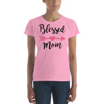 Mother's Day Products: Blessed Mom-Women's Short Sleeve T-Shirt