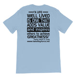 S.W.A.T.E.E.N.S. Short-Sleeve Unisex T-Shirt with Inspirational Quote on the Back