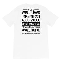 S.W.A.T.E.E.N.S. Short-Sleeve Unisex T-Shirt with Inspirational Quote on the Back