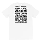 S.W.A.T.E.E.N.S. Short-Sleeve Unisex T-Shirt with Inspirational Quote on the Back